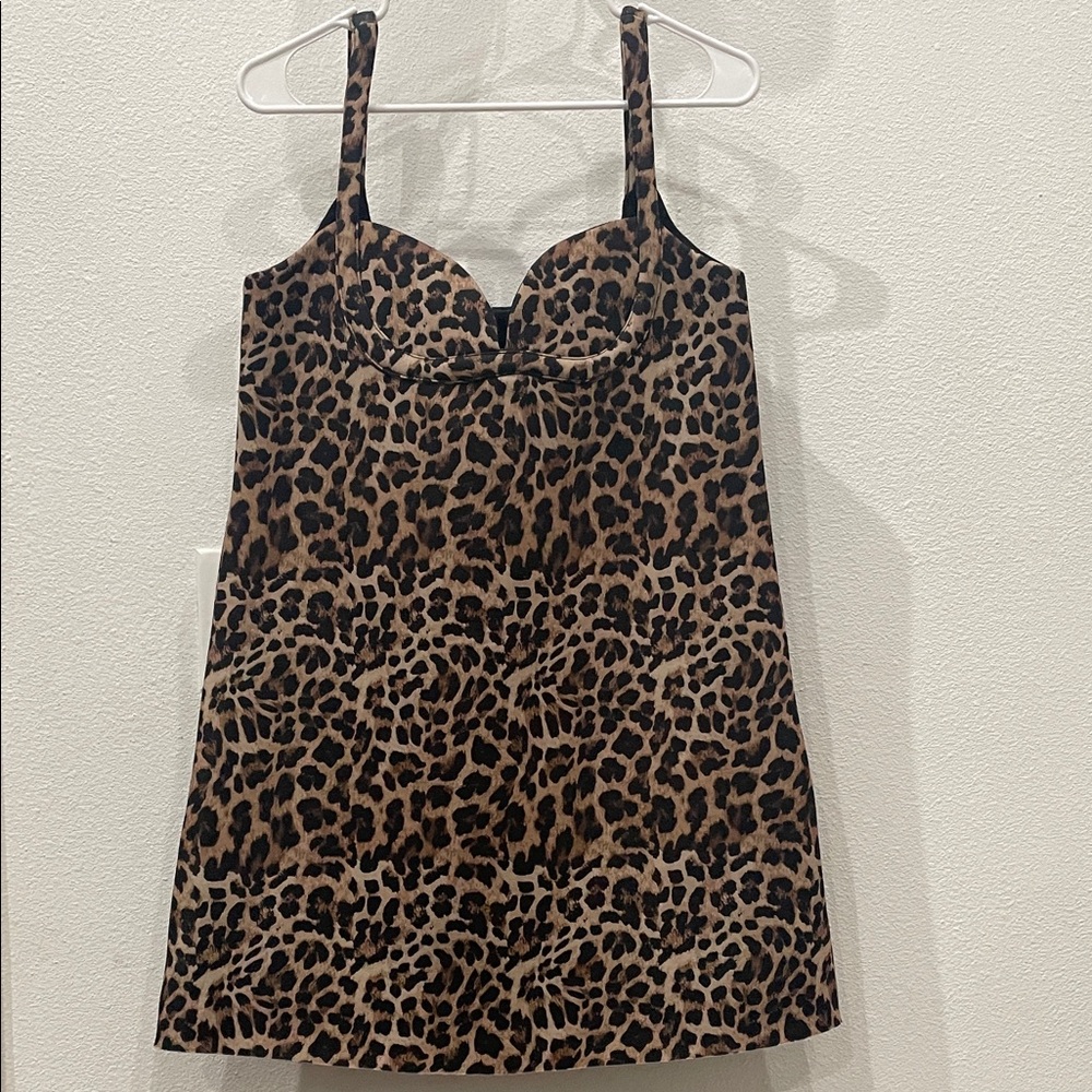 Anthropologie Leopard Print Dress - Brown and Black